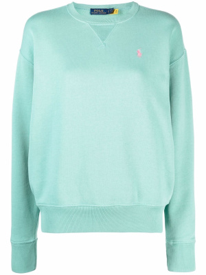 

Embrodiered-logo crew neck sweatshirt, Polo Ralph Lauren Embrodiered-logo crew neck sweatshirt