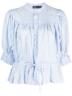 

Saya stripe-print linen blouse, Polo Ralph Lauren Saya stripe-print linen blouse