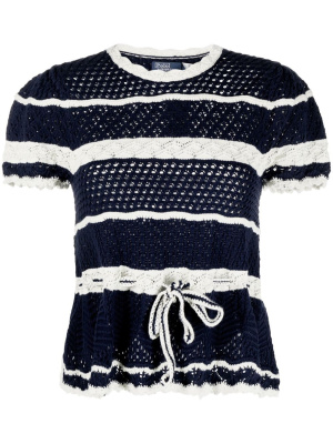

Open-knit short-sleeved top, Polo Ralph Lauren Open-knit short-sleeved top