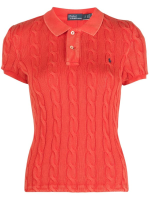 

Cable-knit polo shirt, Polo Ralph Lauren Cable-knit polo shirt