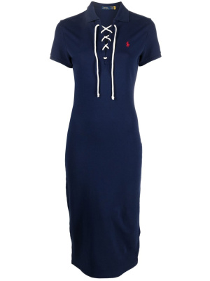 

Logo-embroidered polo-shirt dress, Polo Ralph Lauren Logo-embroidered polo-shirt dress