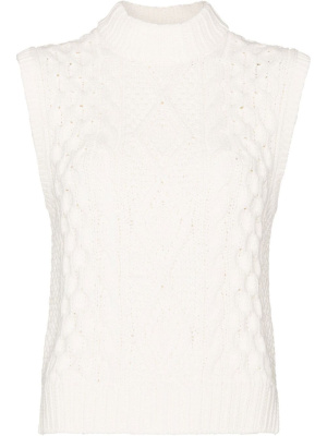

Cable-knit crew neck vest, Polo Ralph Lauren Cable-knit crew neck vest