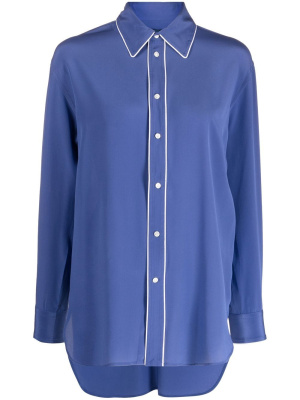 

Contrast-piping silk shirt, Polo Ralph Lauren Contrast-piping silk shirt