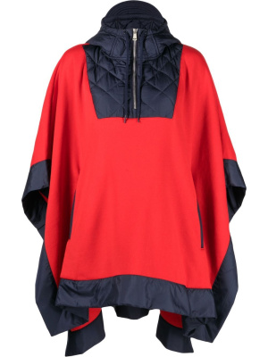 

Contrast-trim hooded cape, Polo Ralph Lauren Contrast-trim hooded cape