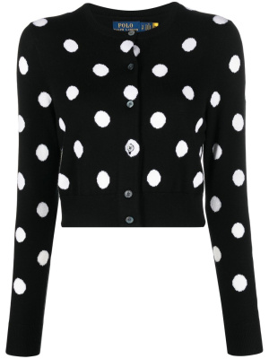

Cropped polka-dot cardigan, Polo Ralph Lauren Cropped polka-dot cardigan