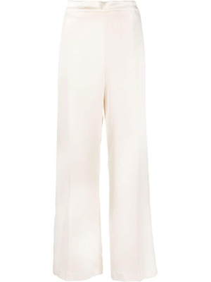 

High-waited satin wide-leg trousers, Polo Ralph Lauren High-waited satin wide-leg trousers