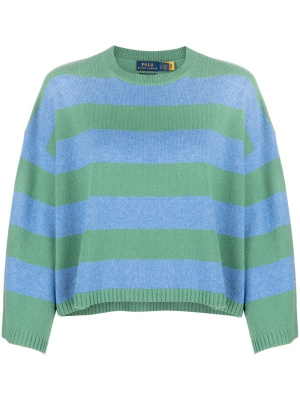 

Horizontal-stripe cropped jumper, Polo Ralph Lauren Horizontal-stripe cropped jumper