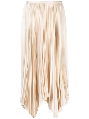 

Asymmetric pleated midi skirt, Polo Ralph Lauren Asymmetric pleated midi skirt