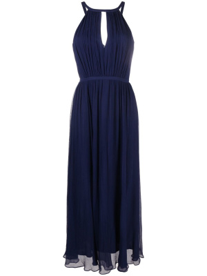 

Keyhole-detail pleated gown, Polo Ralph Lauren Keyhole-detail pleated gown
