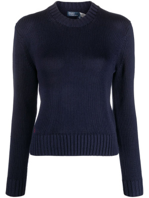 

Logo-embroidered knitted jumper, Polo Ralph Lauren Logo-embroidered knitted jumper