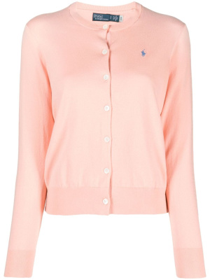 

Logo-embroidered cardigan, Polo Ralph Lauren Logo-embroidered cardigan