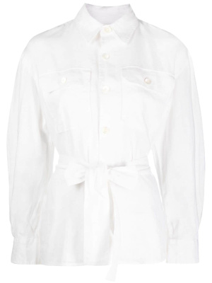 

Belted button-front shirt, Polo Ralph Lauren Belted button-front shirt