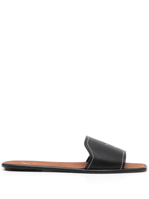 

Debossed-logo leather mules, Polo Ralph Lauren Debossed-logo leather mules