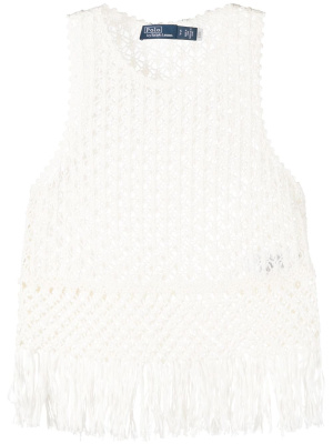 

Open-knit fringed top, Polo Ralph Lauren Open-knit fringed top