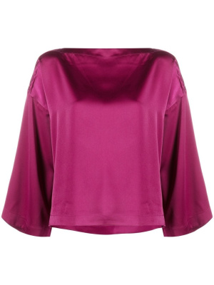 

Satin boatneck blouse, Polo Ralph Lauren Satin boatneck blouse