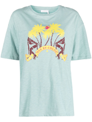 

Logo-print short-sleeve T-shirt, See by Chloé Logo-print short-sleeve T-shirt