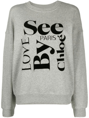 

Love Paris logo print sweatshirt, See by Chloé Love Paris logo print sweatshirt