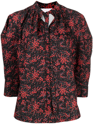 

Floral Sweetheart puff sleeves blouse, See by Chloé Floral Sweetheart puff sleeves blouse
