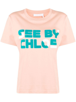 

Logo-print cotton T-shirt, See by Chloé Logo-print cotton T-shirt