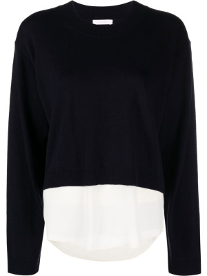 

Layered-effect crew neck sweater, See by Chloé Layered-effect crew neck sweater