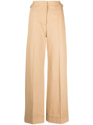 

Cotton high waisted wide-leg trousers, See by Chloé Cotton high waisted wide-leg trousers