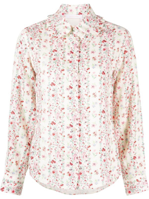 

Floral-print linen shirt, See by Chloé Floral-print linen shirt