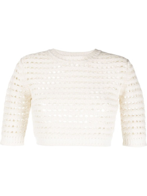 

Open-knit short-sleeve top, See by Chloé Open-knit short-sleeve top