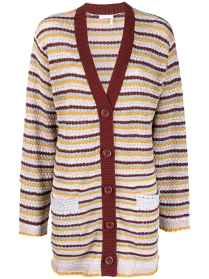

Striped knitted cardigan, See by Chloé Striped knitted cardigan