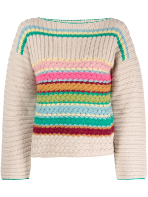 

Striped knitted long-sleeve jumper, See by Chloé Striped knitted long-sleeve jumper