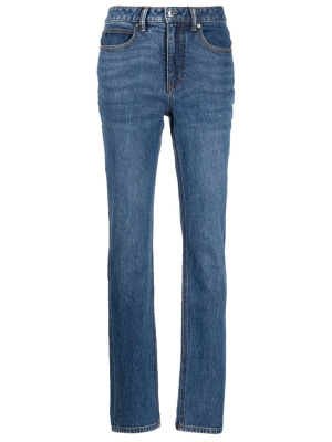 

Mid-rise straight-leg jeans, Alexander Wang Mid-rise straight-leg jeans