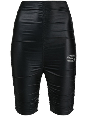 

Ruched high-rise cycle shorts, Alexander Wang Ruched high-rise cycle shorts
