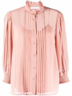 

Pleated high-neck blouse, See by Chloé Pleated high-neck blouse