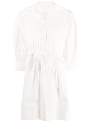 

Embroidered cotton shirtdress, See by Chloé Embroidered cotton shirtdress
