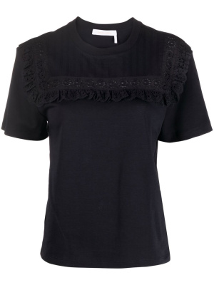 

Broderie anglaise short-sleeved T-shirt, See by Chloé Broderie anglaise short-sleeved T-shirt