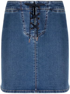 

Lace-up denim skirt, See by Chloé Lace-up denim skirt