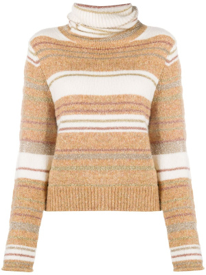 

Turtle neck striped knit jumper, See by Chloé Turtle neck striped knit jumper