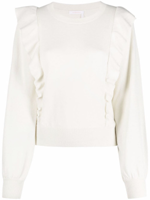 

Ruffled knitted jumper, See by Chloé Ruffled knitted jumper