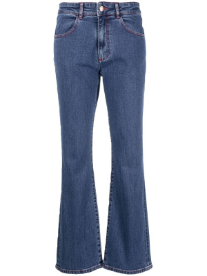 

Logo-patch flared jeans, See by Chloé Logo-patch flared jeans