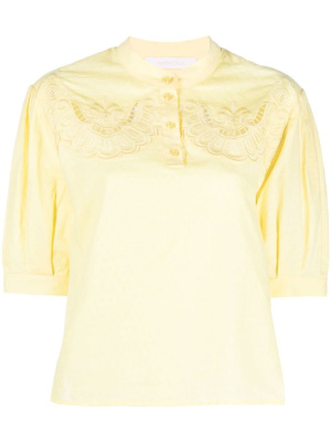 

Embroidered half-sleeves blouse, See by Chloé Embroidered half-sleeves blouse