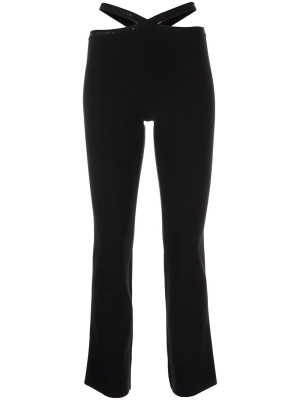 

Criss-cross logo-trim leggings, Alexander Wang Criss-cross logo-trim leggings