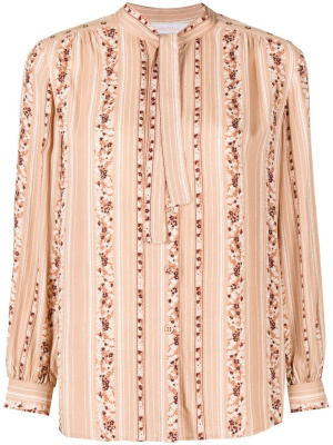 

Floral-print striped blouse, See by Chloé Floral-print striped blouse