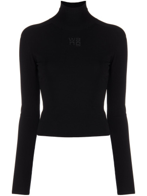 

Roll neck embossed-logo jumper, Alexander Wang Roll neck embossed-logo jumper
