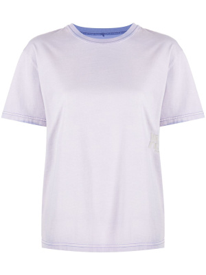 

Embossed-logo crewneck T-shirt, Alexander Wang Embossed-logo crewneck T-shirt