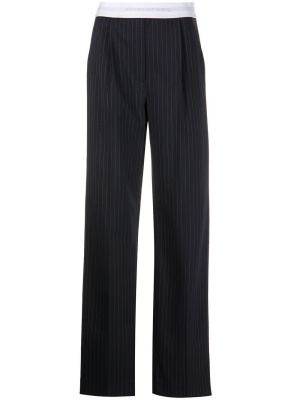 

Logo-waistband straight trousers, Alexander Wang Logo-waistband straight trousers