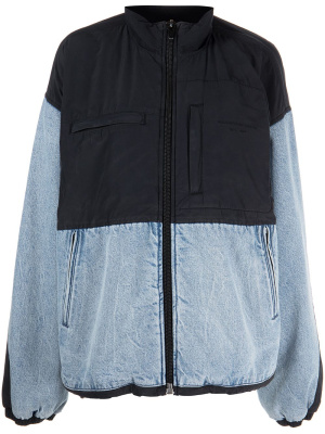 

Panelled denim bomber jacket, Alexander Wang Panelled denim bomber jacket