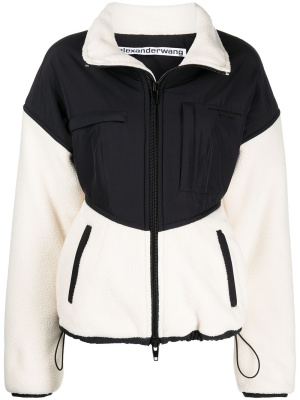 

Funnel-neck panelled jacket, Alexander Wang Funnel-neck panelled jacket