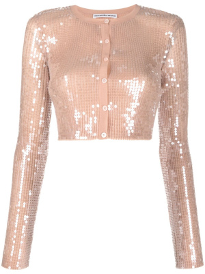 

Sequined cropped cardigan, Alexander Wang Sequined cropped cardigan