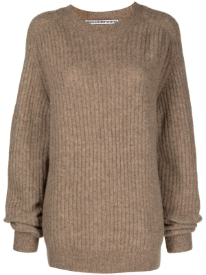 

Ribbed knit alpaca wool jumper, Alexander Wang Ribbed knit alpaca wool jumper