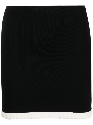 

Logo-jacquard trim mini skirt, Alexander Wang Logo-jacquard trim mini skirt