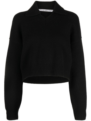 

Cropped collared jumper, Alexander Wang Cropped collared jumper
